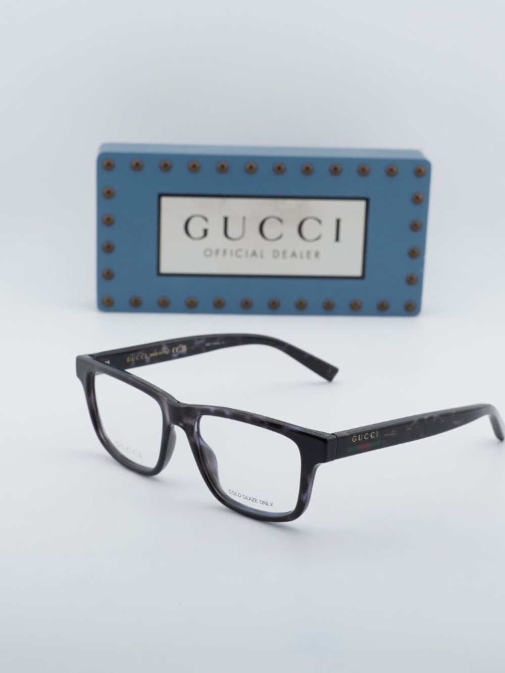 Gucci GG1987O 003 Square Eyeglasses - Dark Grey Havana - Picture 5 of 10